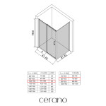 CERANO - Sprchový kout Orlano L/P - 5 mm - černá matná, transparentní sklo - 100x80x195 - posuvný CER-DY505B-90159