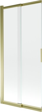 MEXEN - Fox 2-křídlá posuvná vanová zástěna 85 x 150 cm, transparent, zlatá 891-085-002-50-00
