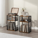Stolek na gramofon a LP desky 43x30x69cm, mdf, old wood, AKF-E1075 OLW