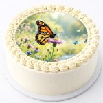 Obrázek Jedlý papír na dort Motýlek na louce
