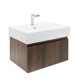 Koupelnová skříňka s baterií a umyvadlem SAT Evolution 1 58x30x44,8 cm ořech mat SATEVO60NAU2BA SATEVO60NAU2BA