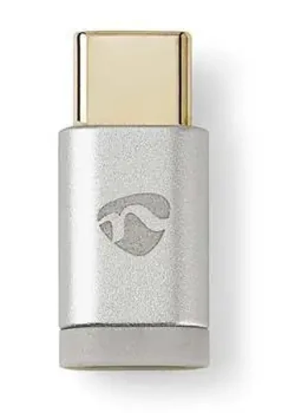 Nedis Adaptér USB-C - USB Micro-B stříbrná / Adaptér / USB 2.0 / 480 Mbps / pozlacené konektory (CCTB60910AL)