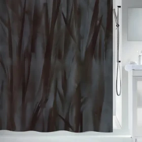 SPIRELLA Sprchový závěs LIV černý / Polyester / 180 x 200 cm