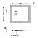 DURAVIT - Tempano Sprchová vanička 90x75x4 cm, bílá 720191000000000