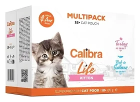 Calibra Life Kitten kapsička multipack 12x85 g / Kapsičky pro kočky / Krůtí a lososová / Pro koťata