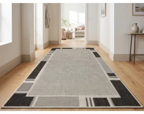 Koberec Flex 67x200 cm, šedá geometrie