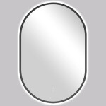 CERANO - Koupelnové LED zrcadlo Valto, kovový rám - černá matná - 40x60 CER-NT8144D-40X60