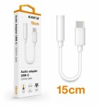 Audio adaptér Aligator USB-C na 3,5mm Jack, bílá