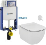 GEBERIT KOMBIFIX ECO, nádržka UP 320 bez tlačítka + WC Ideal Standard Tesi se sedátkem RIMLESS 110.302.00.5 TE2