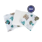 Bomimi Pleny bavlna Premium 140 g/m2 potisk, 80x70, 3ks, POJÍZDNÁ ZOO (BO2217WHT041)