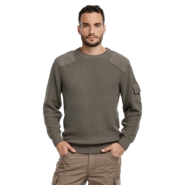 Bushman Pánský svetr Marple, tmavá khaki XXL