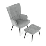 Relaxační křeslo, šedá, sametová látka, AK-303 GREY2