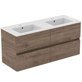IDEAL STANDARD - Eurovit+ Skříňka s dvojumyvadlem, 55x120x44 cm, 4 zásuvky, ořech R0577Y9