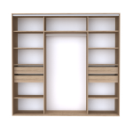 Nábytek Mikulík Skříň ONYX 3 - dveře dělené (š 210-270 cm/v 220 cm) ROZMĚR: (š/v/h) 260 x 220 x 60 cm