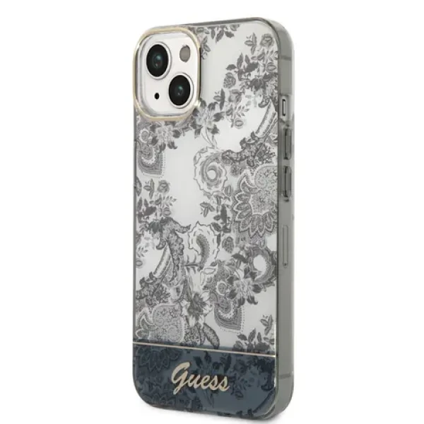 Pouzdro Guess PC/TPU Toile De Jouy iPhone 14 Plus šedé
