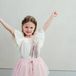 MIMI & LULA Narozeninový odznak Unicorn, růžová barva, textil