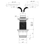 SAPHO - Umyvadlová výpust 5/4“, click-clack, bez zátky CV1132-D