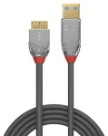 Lindy šedá / USB kabel / USB 3.0 Typ A - Micro-USB B / 5 Gbit/s / 1 m (36657)