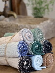 Chic Antique Bavlněný hadřík Ocean and Cream, modrá barva, textil