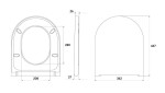 CERSANIT - Toaletní sedátko LARGA ovál SLIM WRAP DUR SC EO ONE BUTTON bílá mat BOX K98-0262