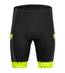 Pánské cyklistické kraťasy ETAPE RACING 2.0, černá/žlutá fluo (protiskluzové silikonové zakončení, velikost L)
