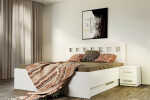 AHORN CZ, s.r.o. Dvoulůžková postel Volterra s úložným prostorem ROZMĚR: 160 x 220 cm - ATYP