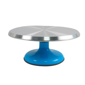 Cake star Otočný stojan kovový modrý 30cm