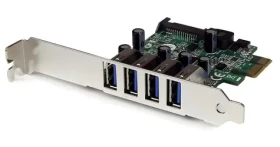 StarTech PCIe karta 4x USB-A 3.0 / Řadič USB / USB 3.2 Gen 1 / NEC uPD720201 (PEXUSB3S4V)