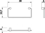 JIKA - Basic Držák na ručník 30 cm, chrom H3813A40040001