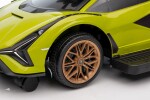 Mamido Dětské odrážedlo auto s vodící tyčí Lamborghini Sian zelené