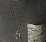 Pánský náhrdelník Salvador chirurgická ocel a přírodní kůže, Hnědá 70 cm