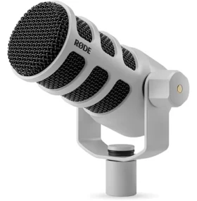 Rode PodMic bílá / Dynamický mikrofon / XLR / Kardioidní / 20Hz-20kHz (PODMICW)
