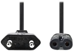 Nedis napájecí kabel Euro - IEC-320-C7 černý / Napájecí kabel / dvoulinka / 2 m (CEGL11042BK20)