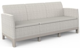 KETER SCANDI FORMA 3 SEATER SOFA - Pebble grey/Soft biege