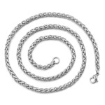 Pánský ocelový náhrdelník Thomas, 5 mm wheat řetízek, chirurgická ocel, Stříbrná 70 cm