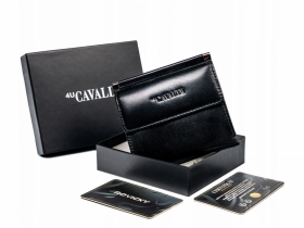 Trendy dámská kožená peněženka Cavaldi Sage, černá