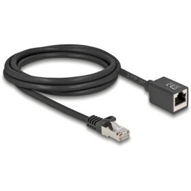 Delock 90309 RJ45 síťové kabely, propojovací kabely CAT 6A S/FTP 2.00 m černá stíněný 1 ks