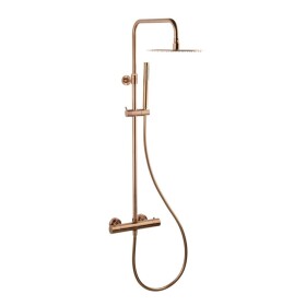 Sprchový systém SAT Aurum s termostatickou baterií broušený rose gold SATSSTKAURBRG SATSSTKAURBRG