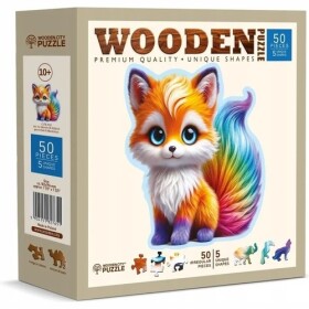 Dřevěné puzzle Roztomilá liška 50 dílků