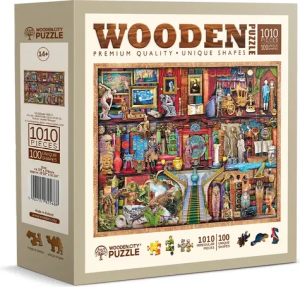 WOODEN CITY Dřevěné puzzle Muzejní police