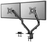 Neomounts FPMA-D650DBLACK černá / Držák displeje na stůl / 17-27" / svorka / VESA 100x100 / nosn. 2x7kg / 2 displeje (FPMA-D650DBLACK)