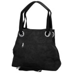 Módní dámská koženková kabelka na rameno Harieta, černá