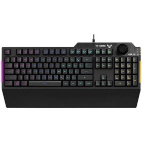 ASUS TUF GAMING K1 černá / drátová herní klávesnice / membránová / US layout / RGB / USB 2.0 / kabel 1.8 m (90MP01X0-BKUA00)