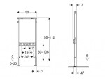 GEBERIT - Duofix Předstěnová instalace pro sprchu a vanu, výška 98-112 cm, nástěnná armatura na omítku 111.740.00.2