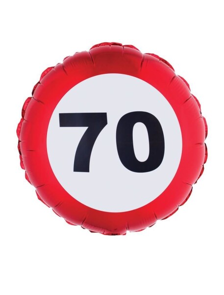 Tarra Balónek foliový dopravní značka 70 let - 46cm