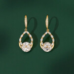 Náušnice Swarovski Elements Céline Gold, Zlatá