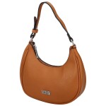 Jednoduchá dámská koženková kabelka přes rameno Alika, hnědá