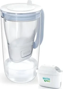Rozbaleno - Brita Glass modrá / Filtrační konvice / 2,5 l / filtr Maxtra PRO / rozbaleno (1050452.rozbaleno)
