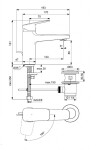 IDEAL STANDARD - CeraPlan Umyvadlová baterie, s výpustí, BlueStart, hedvábná černá BD228XG