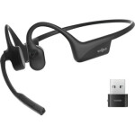 Shokz OpenComm2 černá / Bluetooth sluchátka / před uši s mikrofonem / IP55 / 7 Generace Bone Conduction / USB-A (C110-AA-BK-EN)